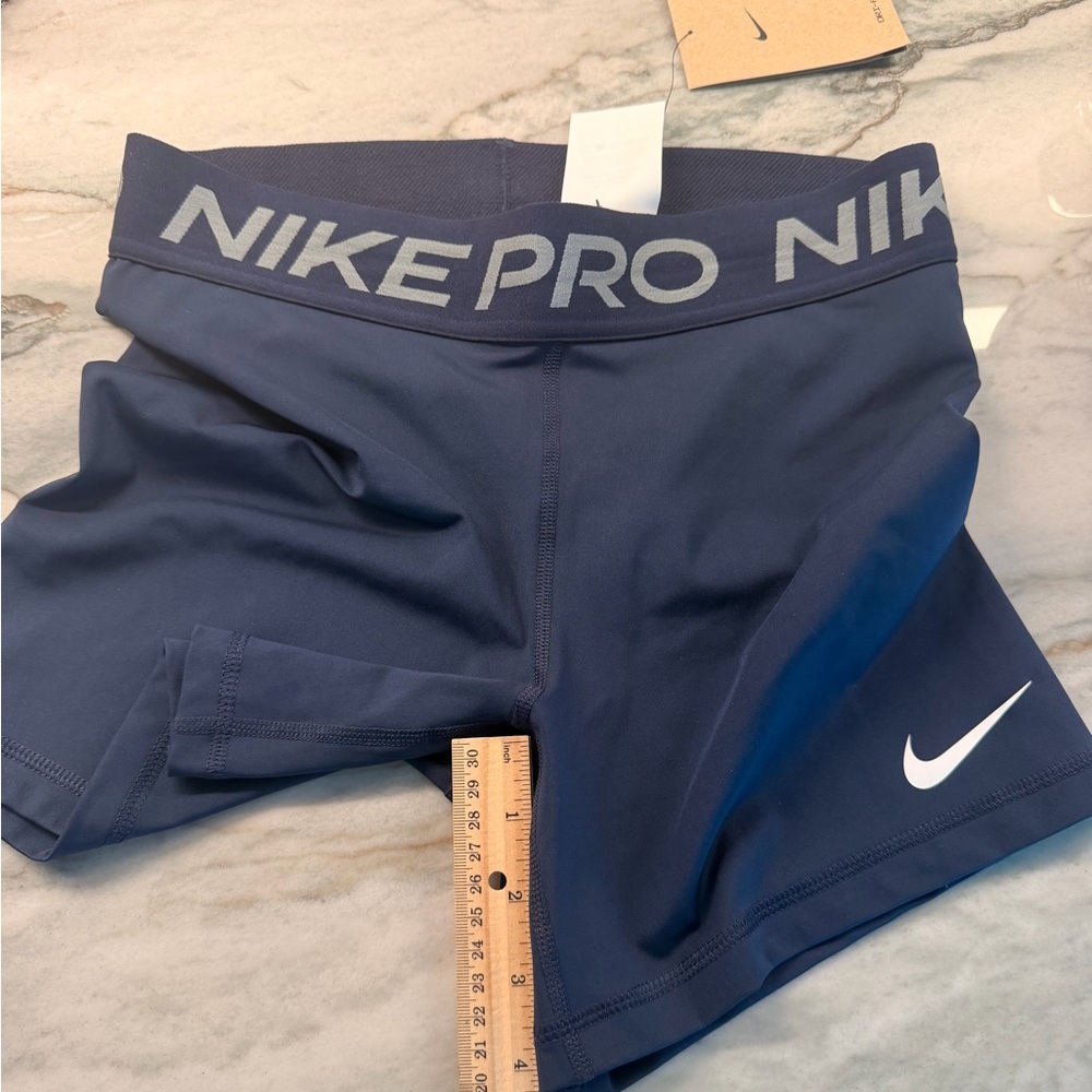 Nike Pro Navy Blue Athletic Shorts 5” - Picture 4 of 4